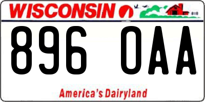 WI license plate 896OAA