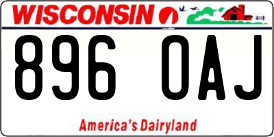 WI license plate 896OAJ