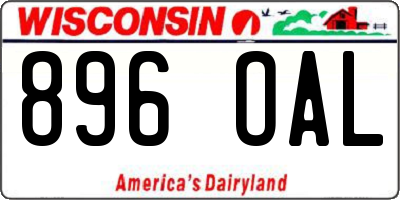 WI license plate 896OAL