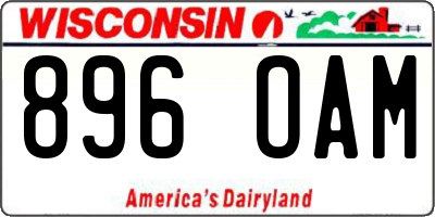 WI license plate 896OAM