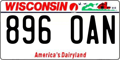 WI license plate 896OAN