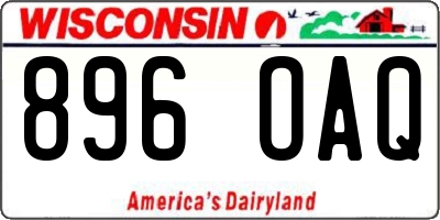 WI license plate 896OAQ