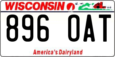 WI license plate 896OAT
