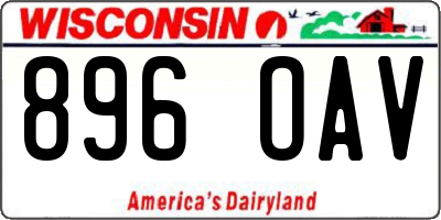 WI license plate 896OAV