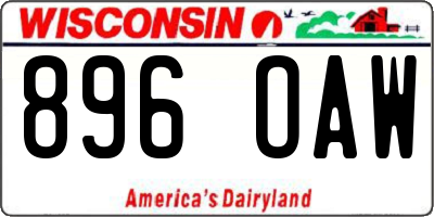 WI license plate 896OAW