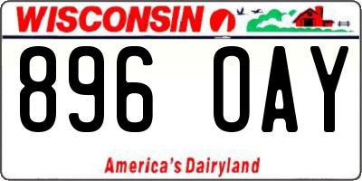 WI license plate 896OAY