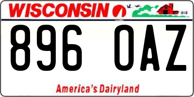 WI license plate 896OAZ