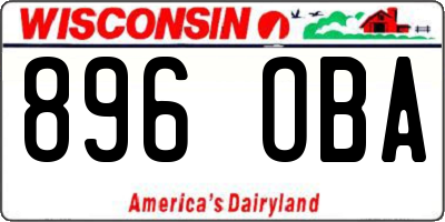 WI license plate 896OBA