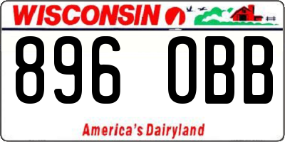 WI license plate 896OBB
