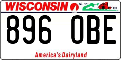 WI license plate 896OBE