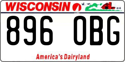 WI license plate 896OBG