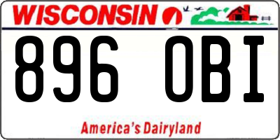 WI license plate 896OBI