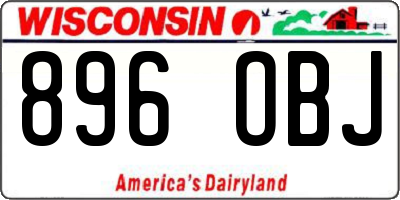 WI license plate 896OBJ