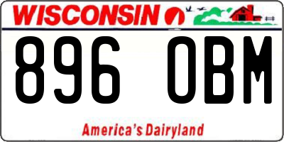 WI license plate 896OBM