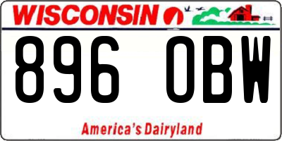WI license plate 896OBW