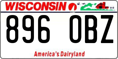 WI license plate 896OBZ