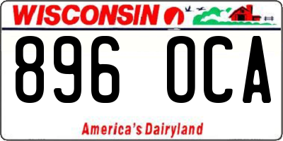 WI license plate 896OCA