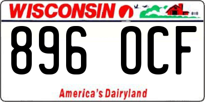 WI license plate 896OCF
