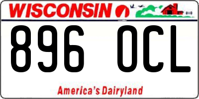 WI license plate 896OCL