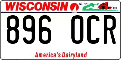 WI license plate 896OCR