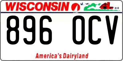 WI license plate 896OCV