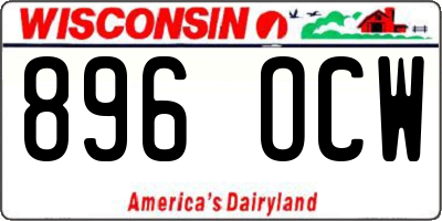 WI license plate 896OCW