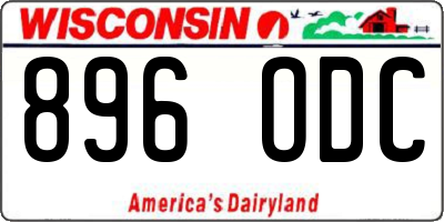 WI license plate 896ODC