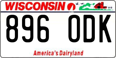 WI license plate 896ODK