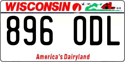 WI license plate 896ODL