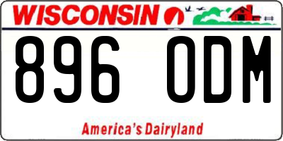 WI license plate 896ODM