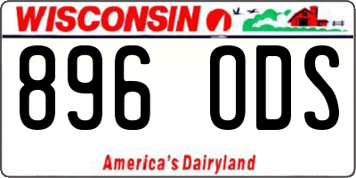 WI license plate 896ODS