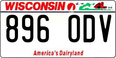 WI license plate 896ODV