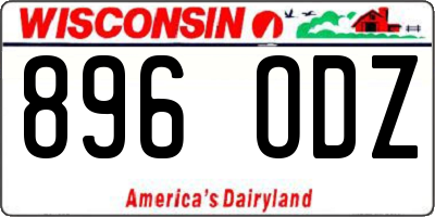 WI license plate 896ODZ
