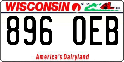 WI license plate 896OEB
