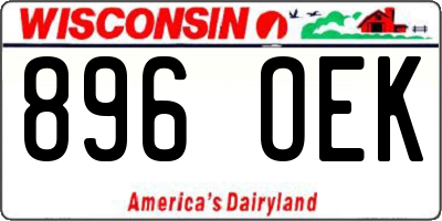 WI license plate 896OEK