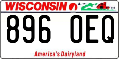 WI license plate 896OEQ