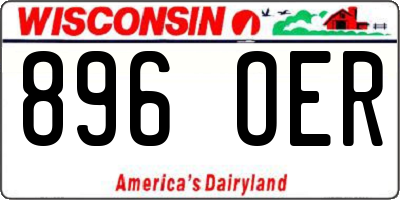 WI license plate 896OER