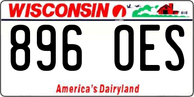 WI license plate 896OES