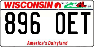 WI license plate 896OET