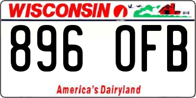 WI license plate 896OFB