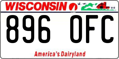 WI license plate 896OFC