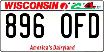 WI license plate 896OFD