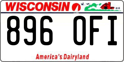WI license plate 896OFI