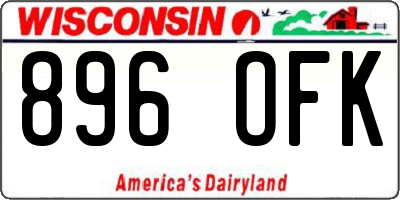 WI license plate 896OFK