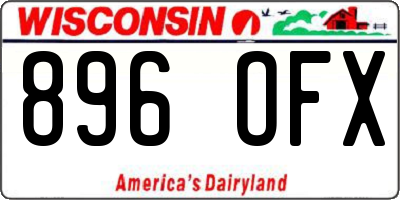 WI license plate 896OFX