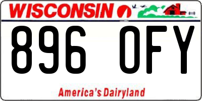WI license plate 896OFY