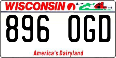 WI license plate 896OGD