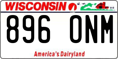 WI license plate 896ONM