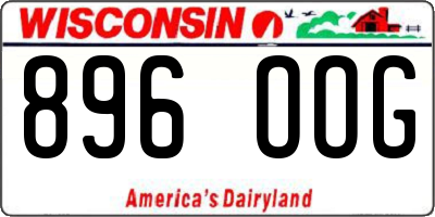 WI license plate 896OOG