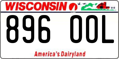WI license plate 896OOL